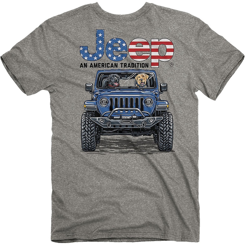 Jeep Men’s USA‎ Labs Graphic Short Sleeve T-Shirt 🚙🐾